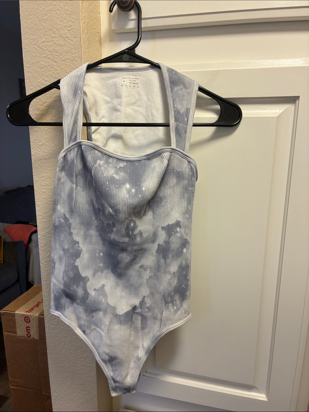 3 for $15 🦋🦋 OQQ Ribbed Tie-Dye Blue Gray sleeveless Bodysuit